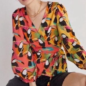 Farm Rio Anthropologie wrap top